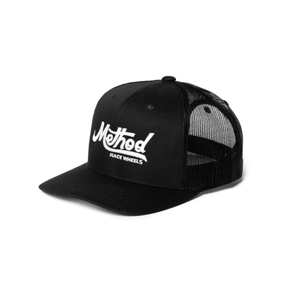 METHOD OLD SKOOL SCRIPT CB | TRUCKER HAT | SNAPBACK | BLACK